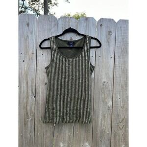 Green sequin tank by chaps‎ size small